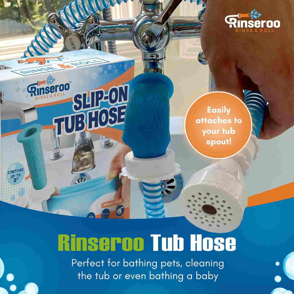 Instant Slip-On Faucet & Tub Sprayer Hose
