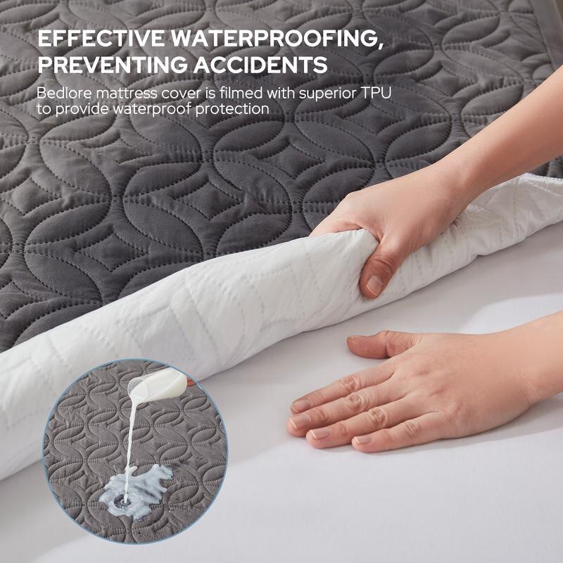 Copper Coin Pattern Waterproof Mattress Protector Soft & Dirt-Proof Sheet