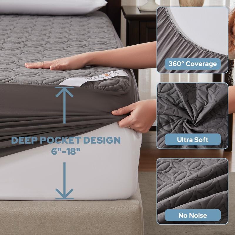 Copper Coin Pattern Waterproof Mattress Protector Soft & Dirt-Proof Sheet