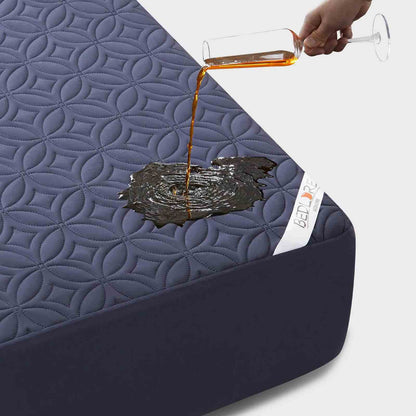 Copper Coin Pattern Waterproof Mattress Protector Soft & Dirt-Proof Sheet