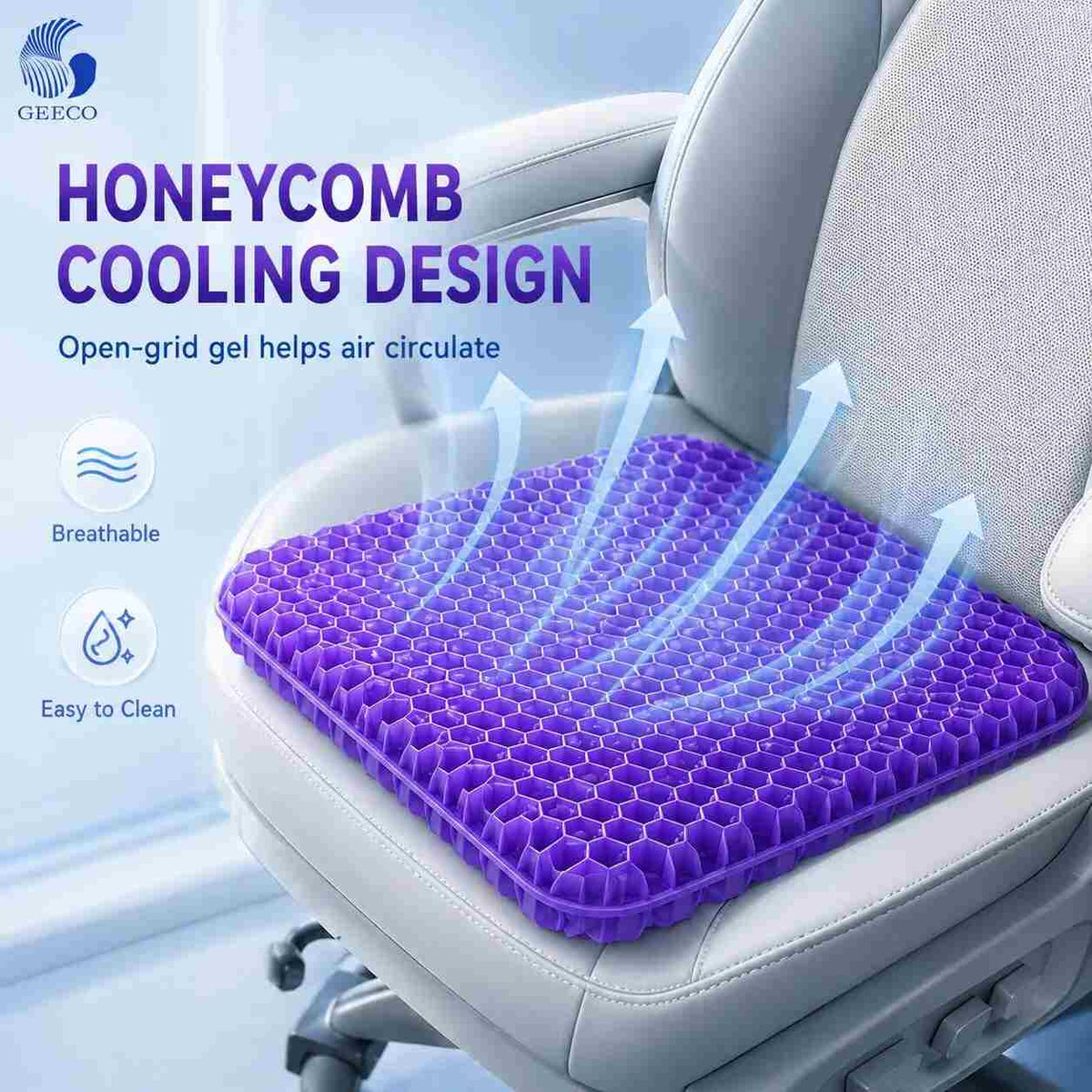 Ultimate Breathable Gel Seat Cushion for Pain-Free Sitting