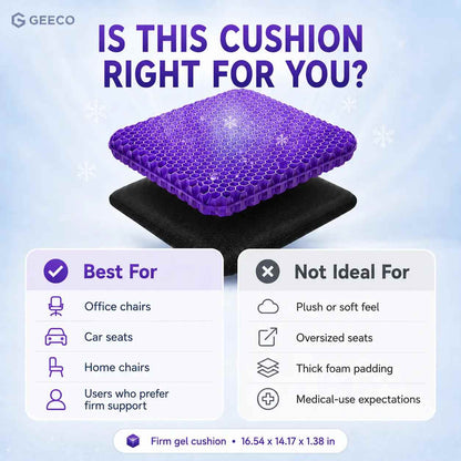 Ultimate Breathable Gel Seat Cushion for Pain-Free Sitting