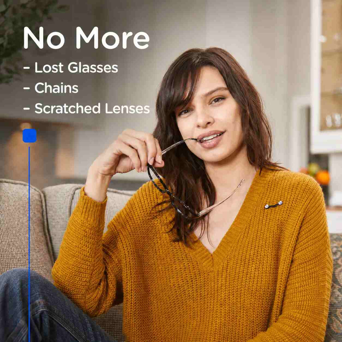 Magnetic Stainless Steel Eyeglass Holder Clip