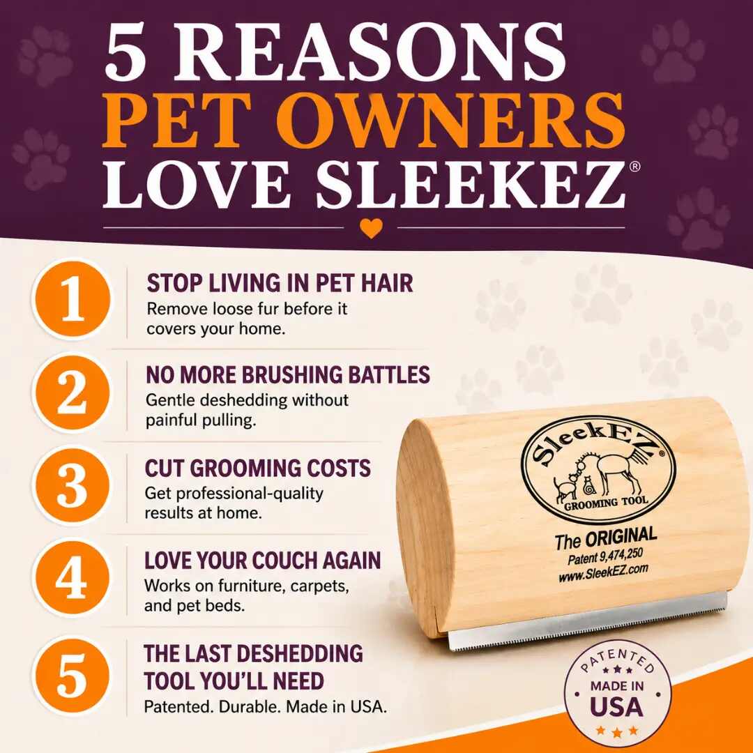 5-Inch Pet Deshedding Tool — Remove 95% Loose Hair
