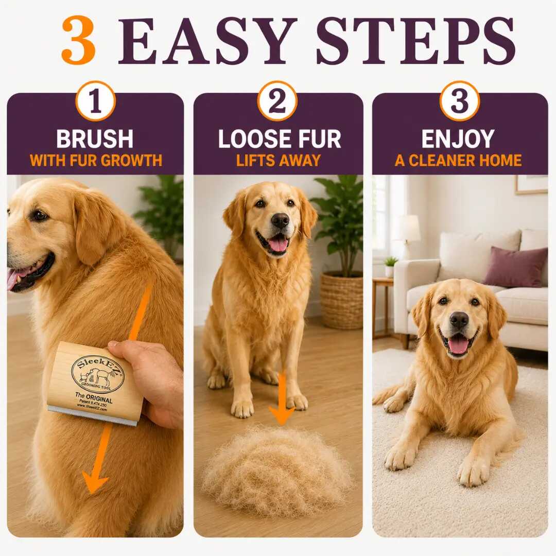 5-Inch Pet Deshedding Tool — Remove 95% Loose Hair