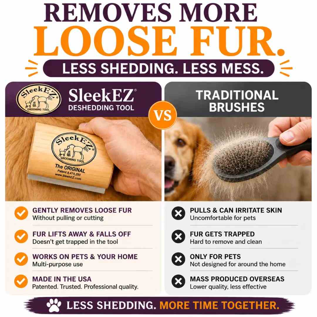 5-Inch Pet Deshedding Tool — Remove 95% Loose Hair