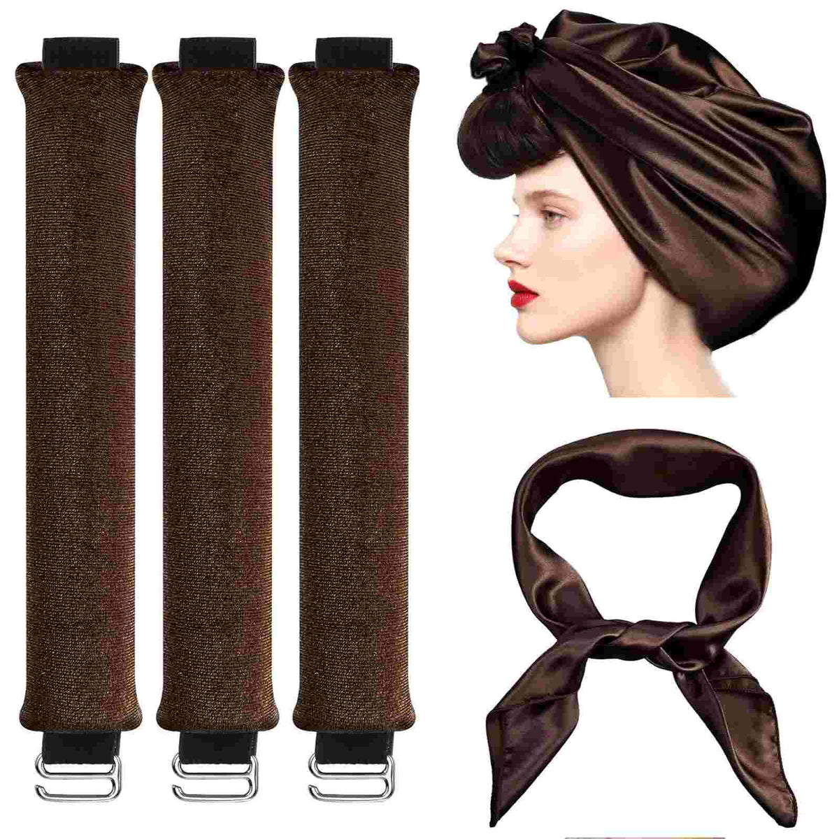 Velvet 4-in-1 Heatless Hair Curler Set