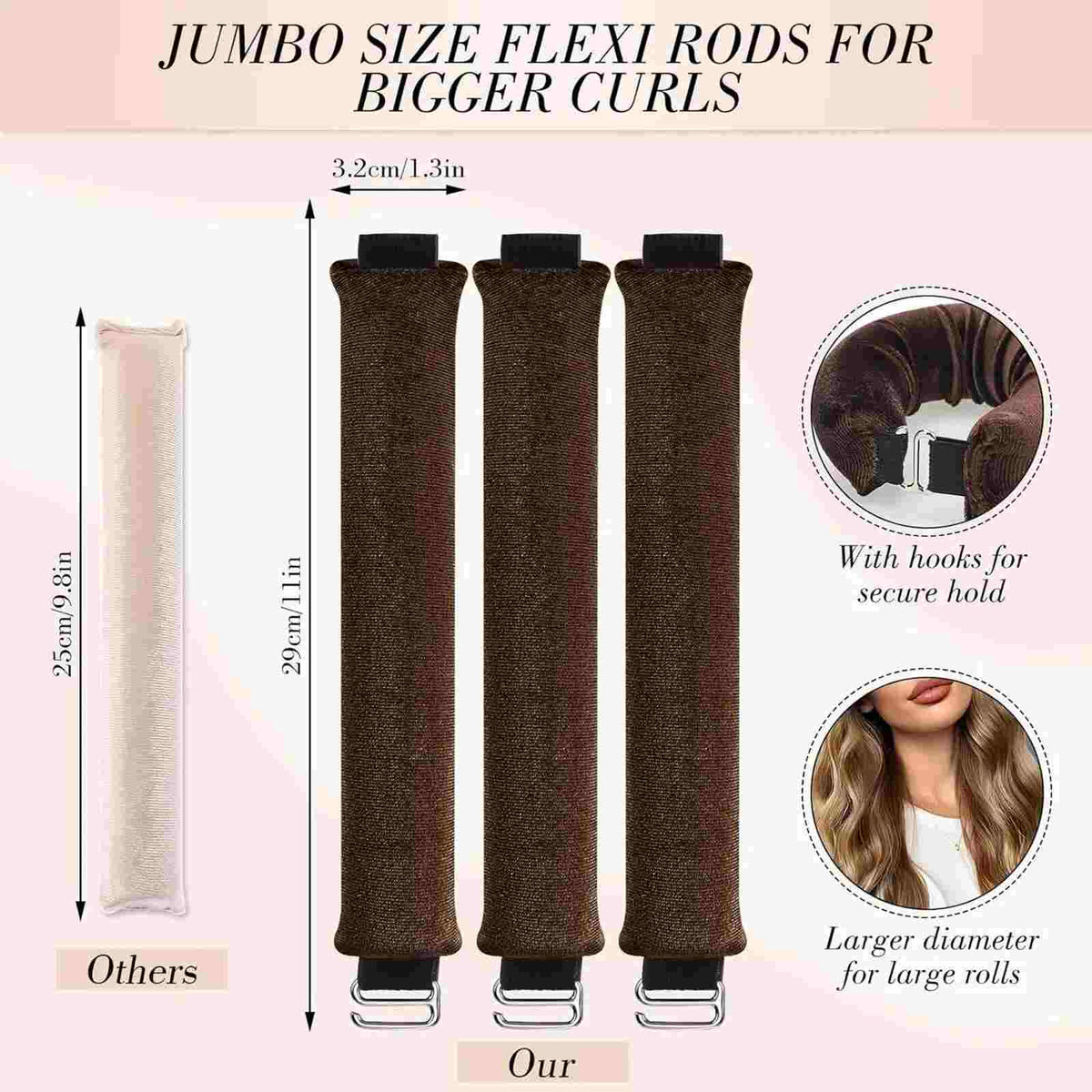 Velvet 4-in-1 Heatless Hair Curler Set