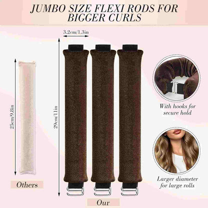 Velvet 4-in-1 Heatless Hair Curler Set