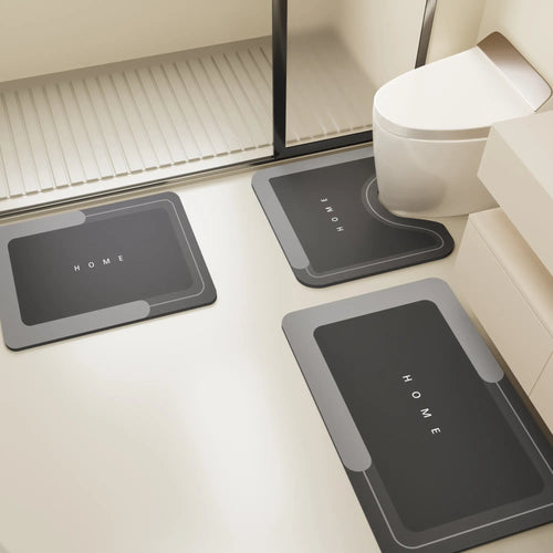 3-Piece Instant Dry Rubber Bath Mat Set