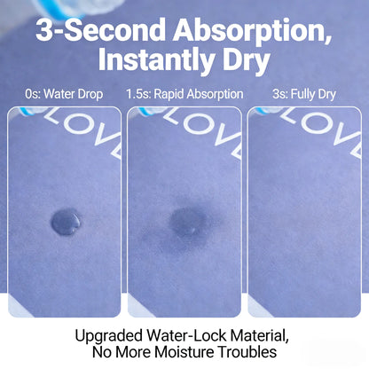 3-Piece Instant Dry Rubber Bath Mat Set