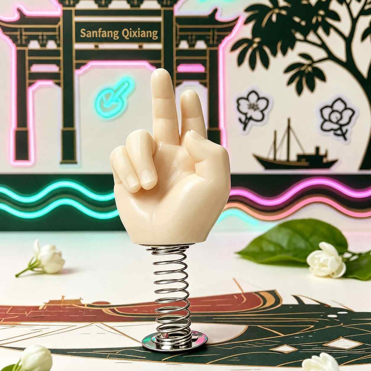 [BUY 1 GET 1 FREE] Instant Stress Relief Middle Finger Bobblehead