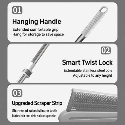 Effortless Pet Hair & Water Removal Magic Broom & Squeegee