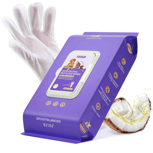 No-Rinse Pet Grooming Glove Wipes – Express Clean & Odor Relief