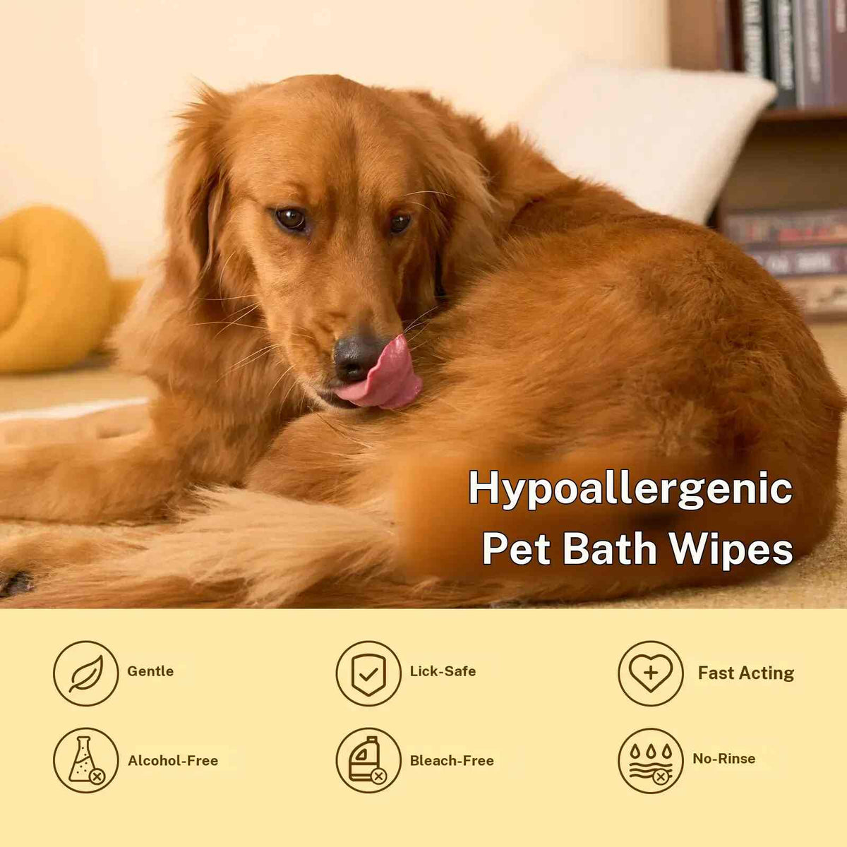 No-Rinse Pet Grooming Glove Wipes – Express Clean & Odor Relief