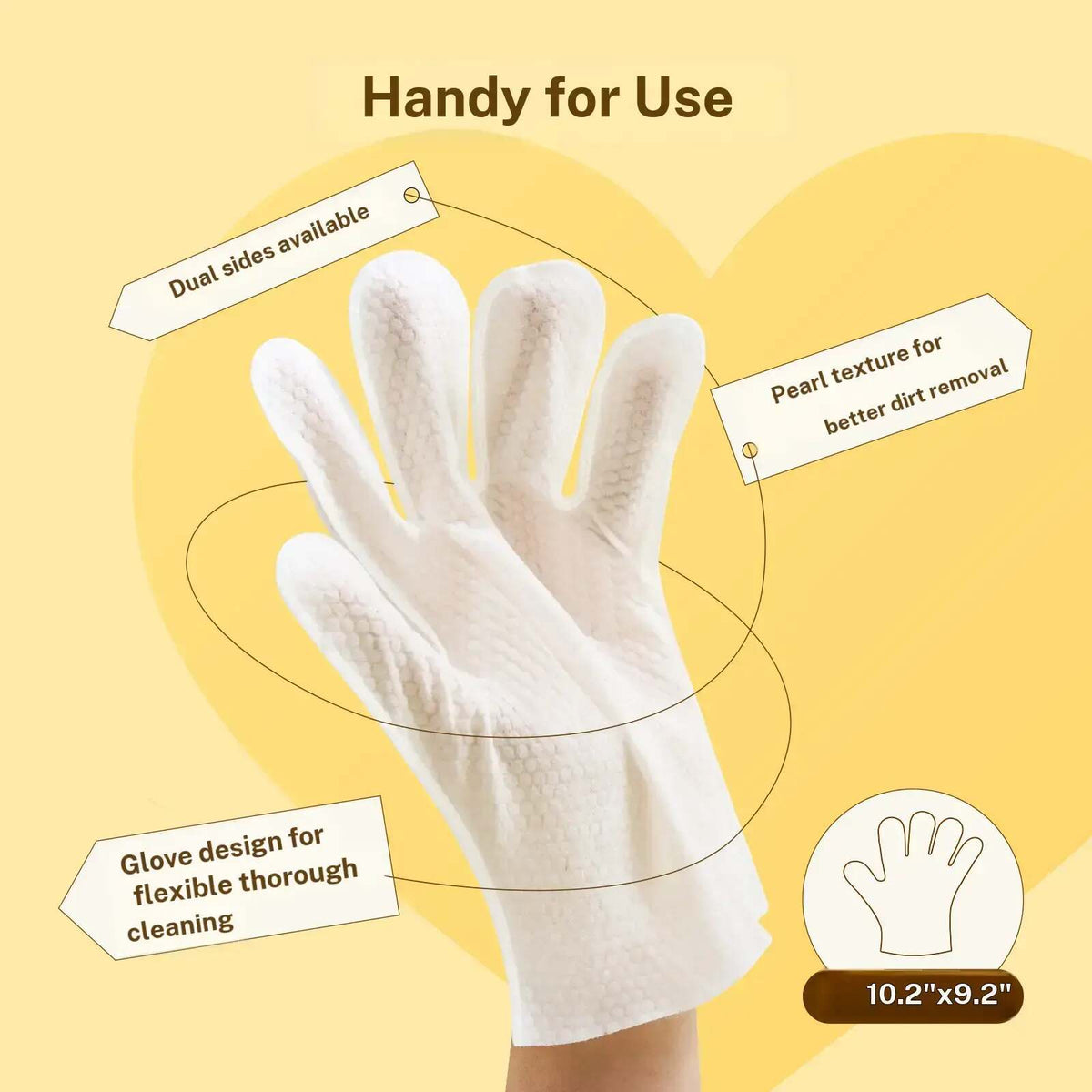No-Rinse Pet Grooming Glove Wipes – Express Clean & Odor Relief