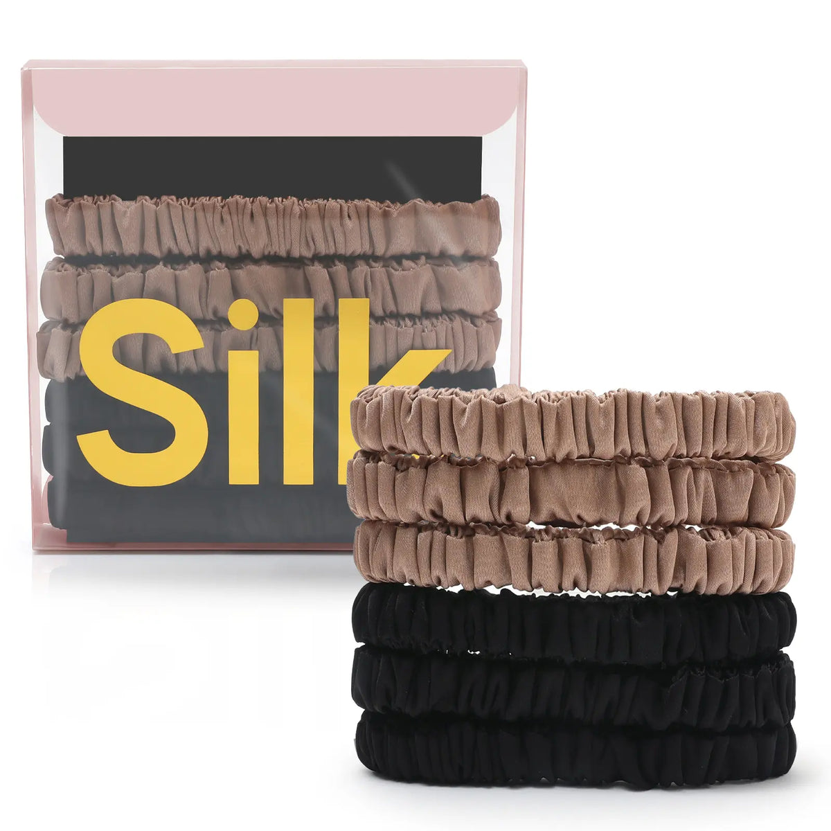 [BUY 1 GET 1 FREE] 6-Pack Pure Silk Scrunchies – Zero Breakage & Crease-Free Hair Ties