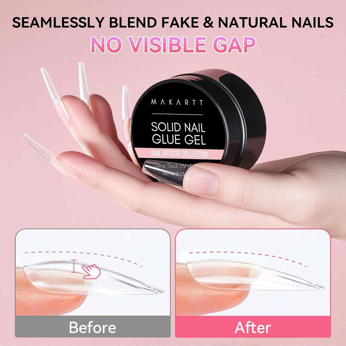 [BUY 2 GET 1 FREE] Super Strong Semi-Solid Nail Glue – Air-Dry & No UV Light Needed