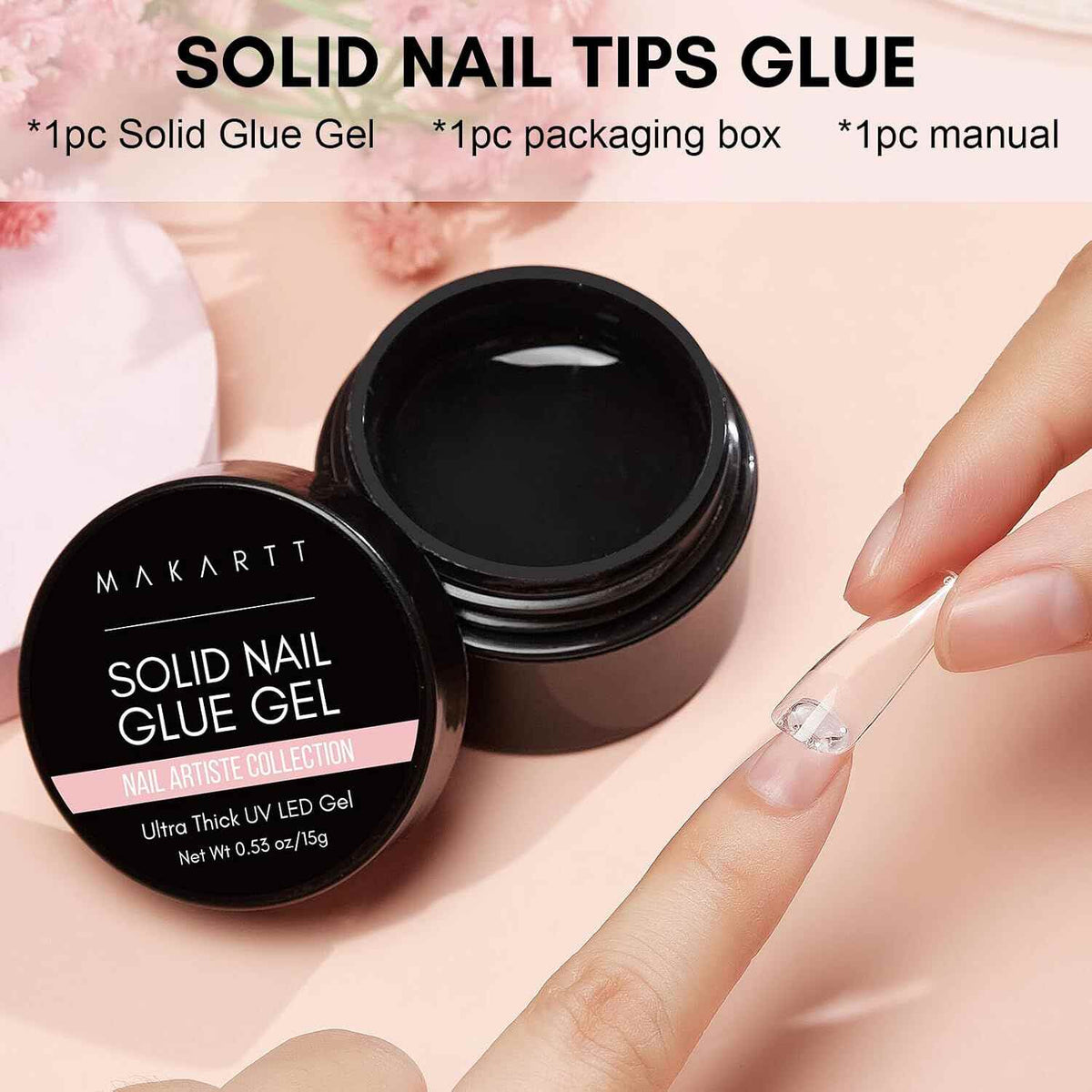 [BUY 2 GET 1 FREE] Super Strong Semi-Solid Nail Glue – Air-Dry & No UV Light Needed