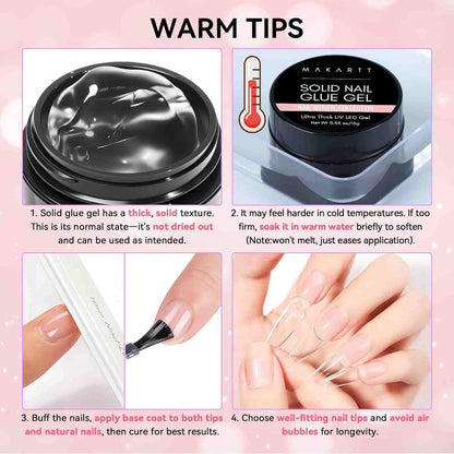 [BUY 2 GET 1 FREE] Super Strong Semi-Solid Nail Glue – Air-Dry & No UV Light Needed