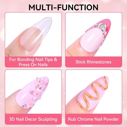 [BUY 2 GET 1 FREE] Super Strong Semi-Solid Nail Glue – Air-Dry & No UV Light Needed