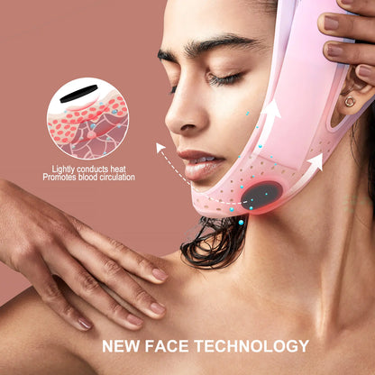 Supports the jawline and helps reduce double-chin appearance.