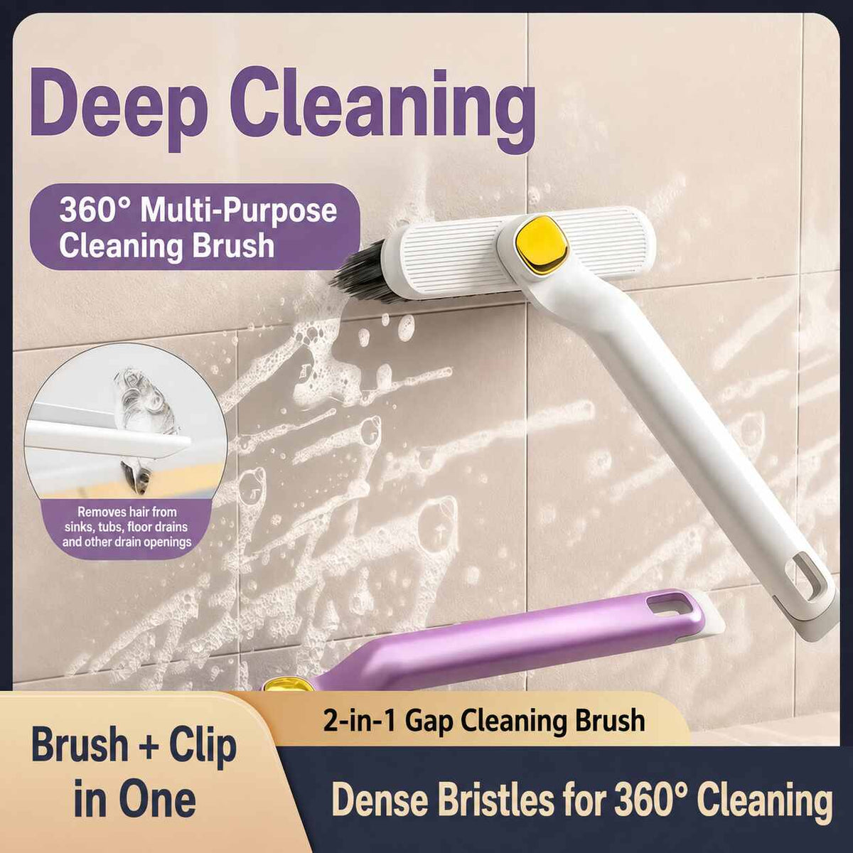 Clean Every Corner Fast –  Spin Scrubber