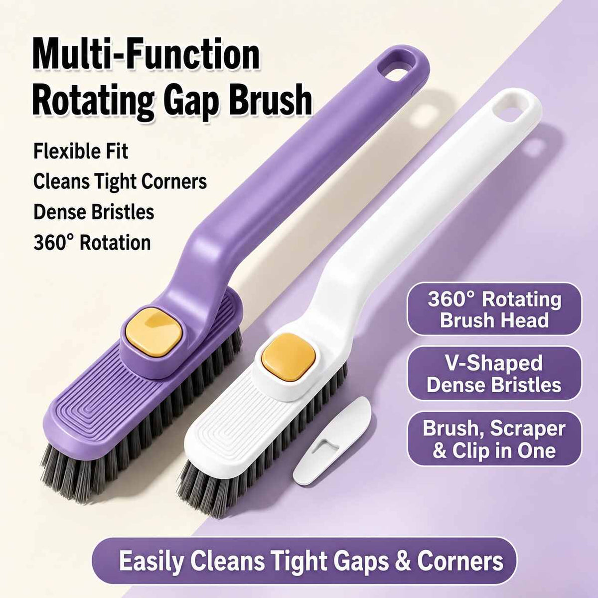 Clean Every Corner Fast –  Spin Scrubber