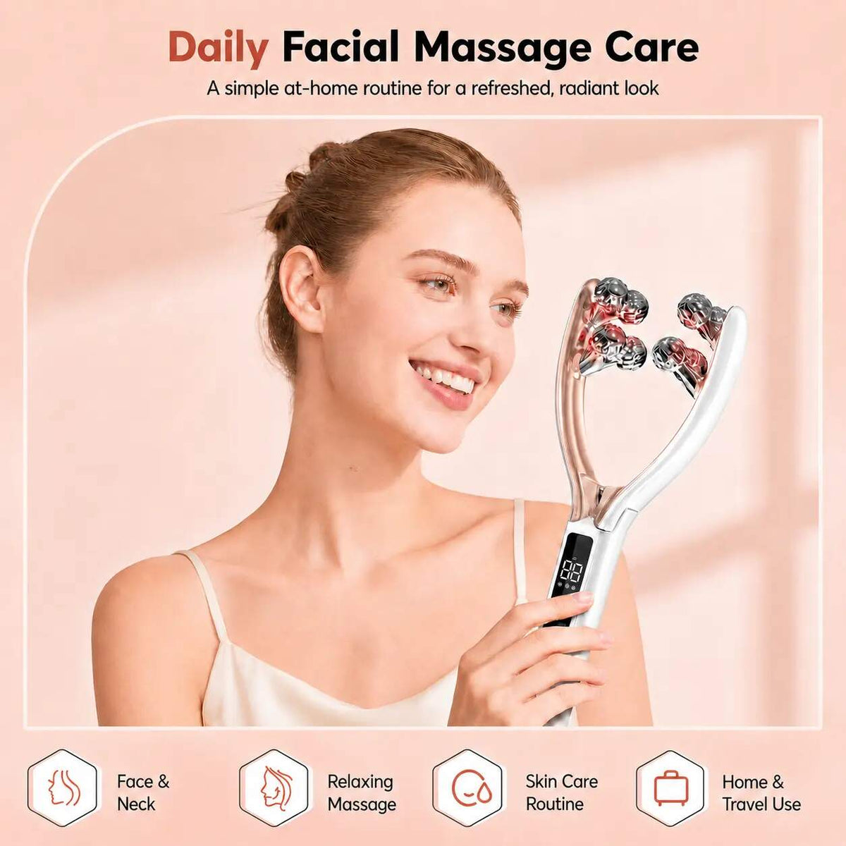 Helps reduce puffiness and define facial contours.