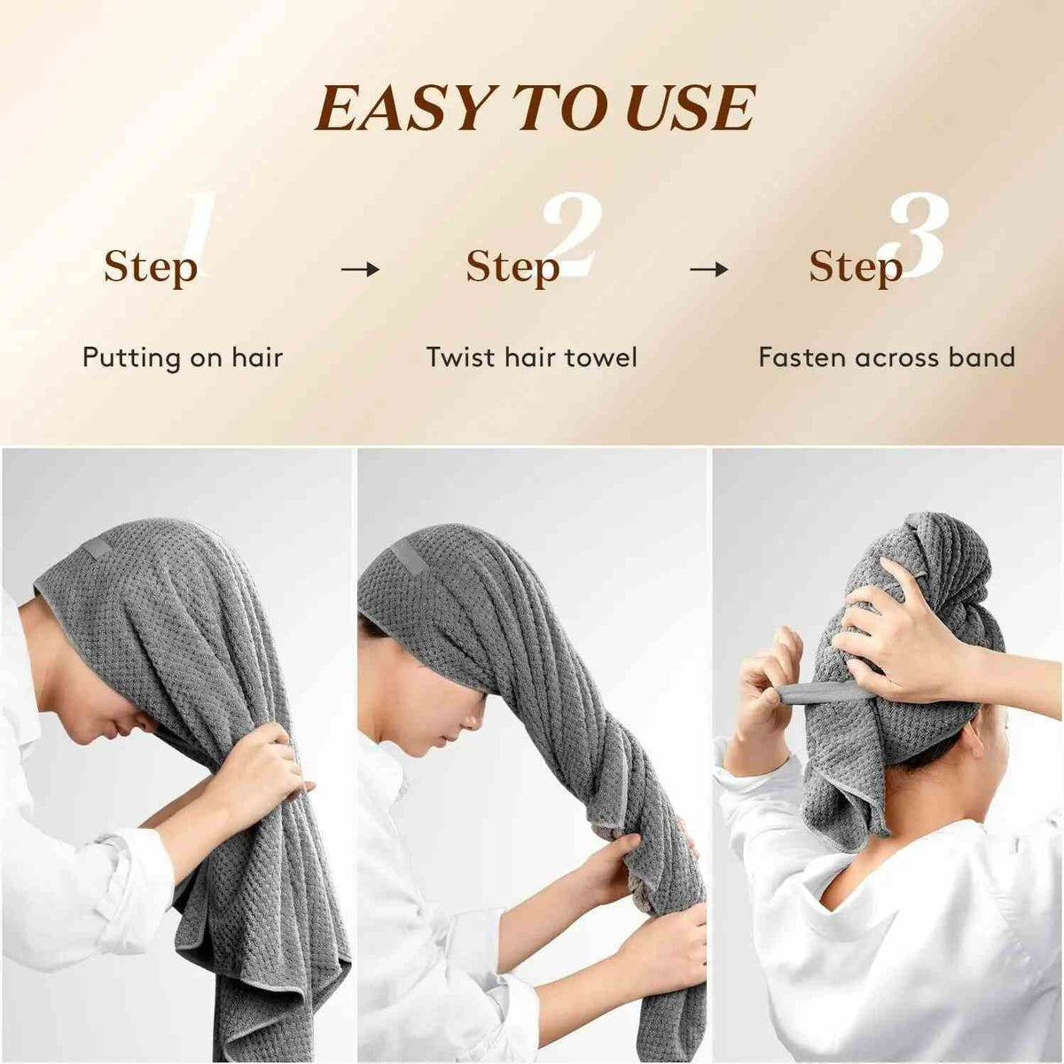 [BUY 1 GET 1 FREE] Quick-dry wraps that help reduce frizz.