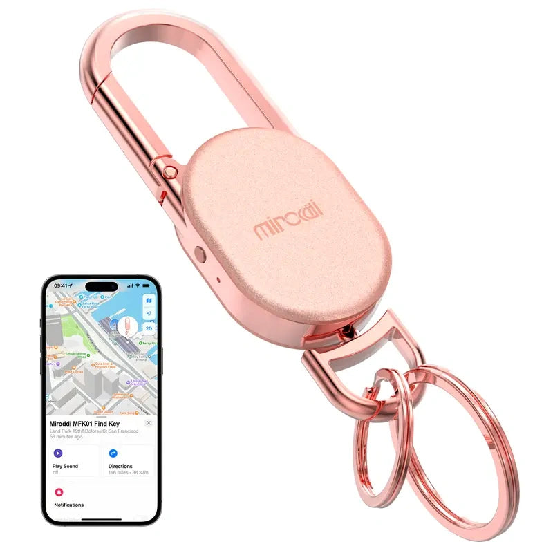 Keychain with Apple Find My(IOS Only), Key Finder Built-in Anti-Loss Tracker,