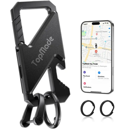 Keychain with Apple Find My(IOS Only), Key Finder Built-in Anti-Loss Tracker,