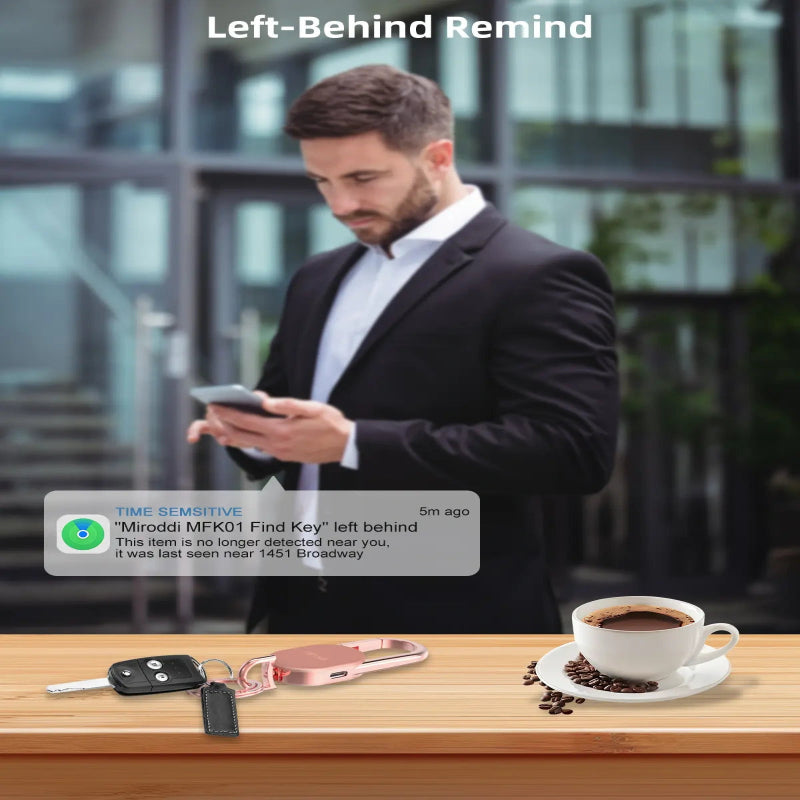Keychain with Apple Find My(IOS Only), Key Finder Built-in Anti-Loss Tracker,