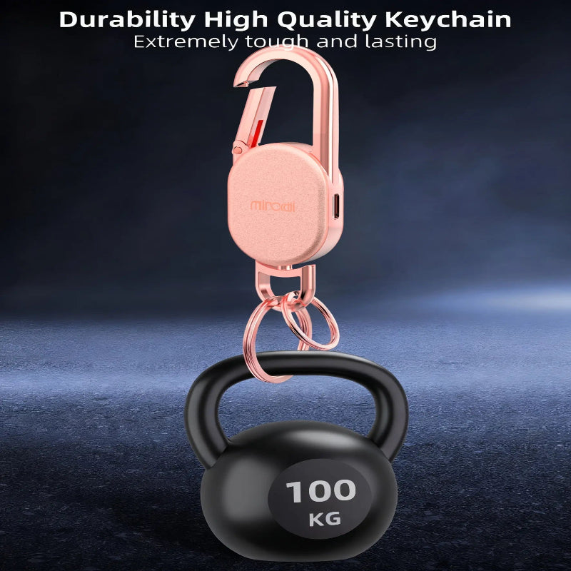Keychain with Apple Find My(IOS Only), Key Finder Built-in Anti-Loss Tracker,