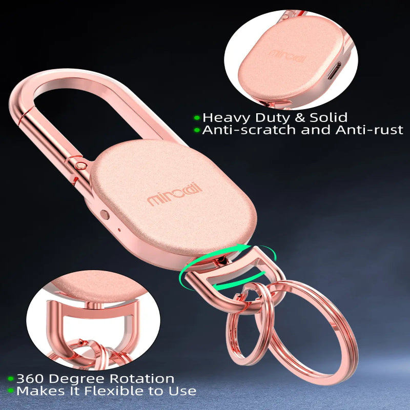 Keychain with Apple Find My(IOS Only), Key Finder Built-in Anti-Loss Tracker,