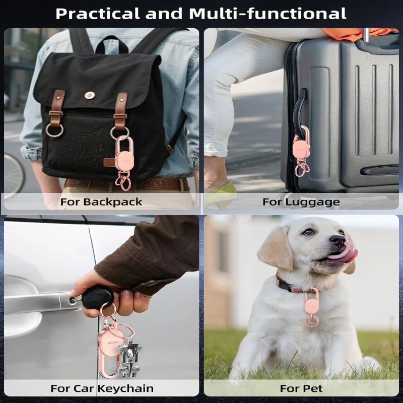 Keychain with Apple Find My(IOS Only), Key Finder Built-in Anti-Loss Tracker,
