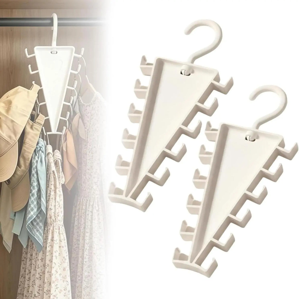 V Shaped Double-Sided Closet Organizer Hanger
