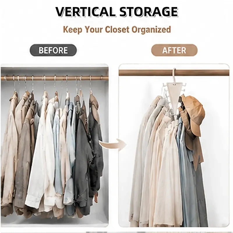 V Shaped Double-Sided Closet Organizer Hanger