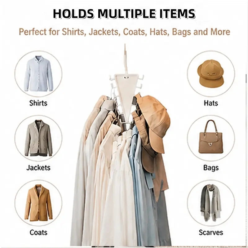 V Shaped Double-Sided Closet Organizer Hanger
