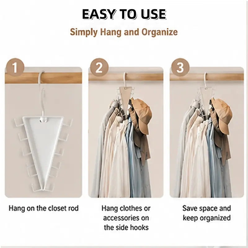V Shaped Double-Sided Closet Organizer Hanger