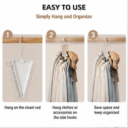 V Shaped Double-Sided Closet Organizer Hanger