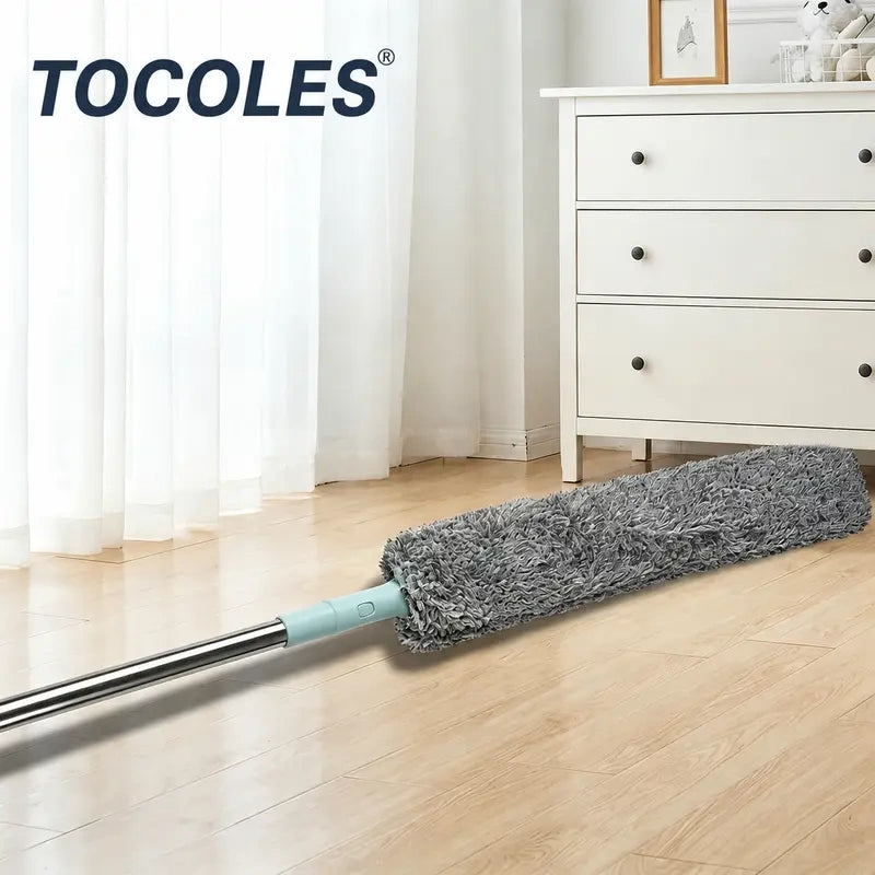 Extendable Feather Duster with Bendable Microfiber Head & Telescoping Pole