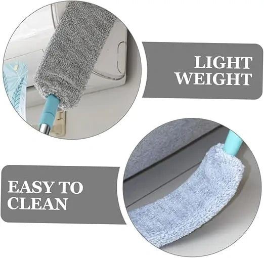 Extendable Feather Duster with Bendable Microfiber Head & Telescoping Pole