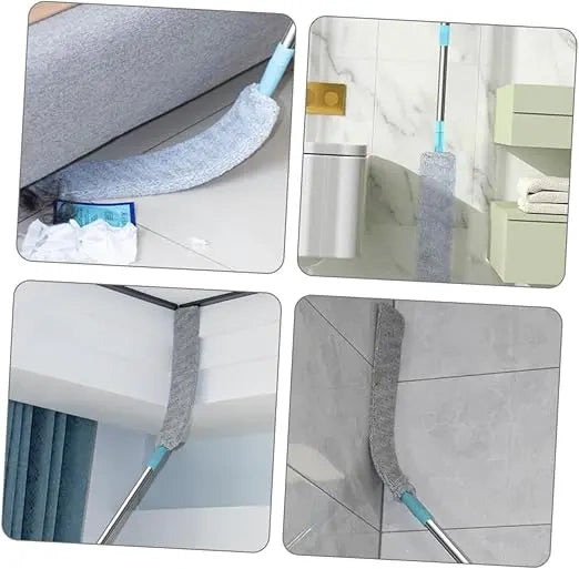 Extendable Feather Duster with Bendable Microfiber Head & Telescoping Pole