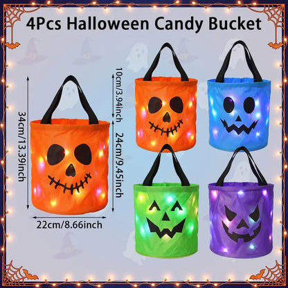 Halloween Candy Bucket with LED Lights