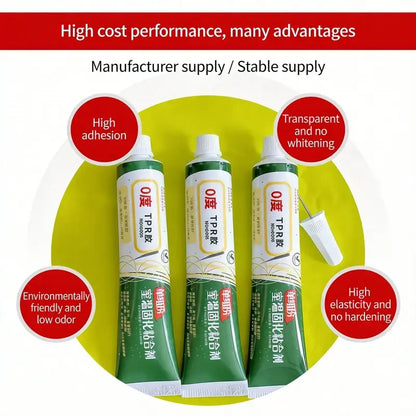 Water Resistant Transparent Room Temperature Sealing Adhesive - Fast Drying (Surface Dry in 2-10 Minutes)