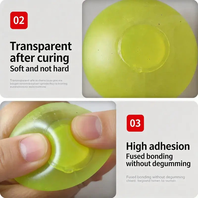 Water Resistant Transparent Room Temperature Sealing Adhesive - Fast Drying (Surface Dry in 2-10 Minutes)
