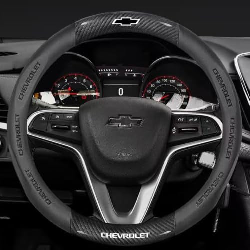 Car Carbon Fiber Leather Steering Wheel Cover