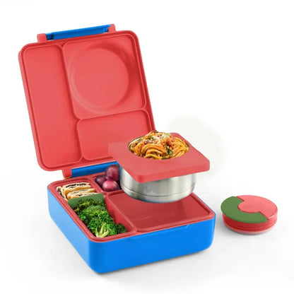Insulated Bento Lunch Box with Thermos and 3 Compartments