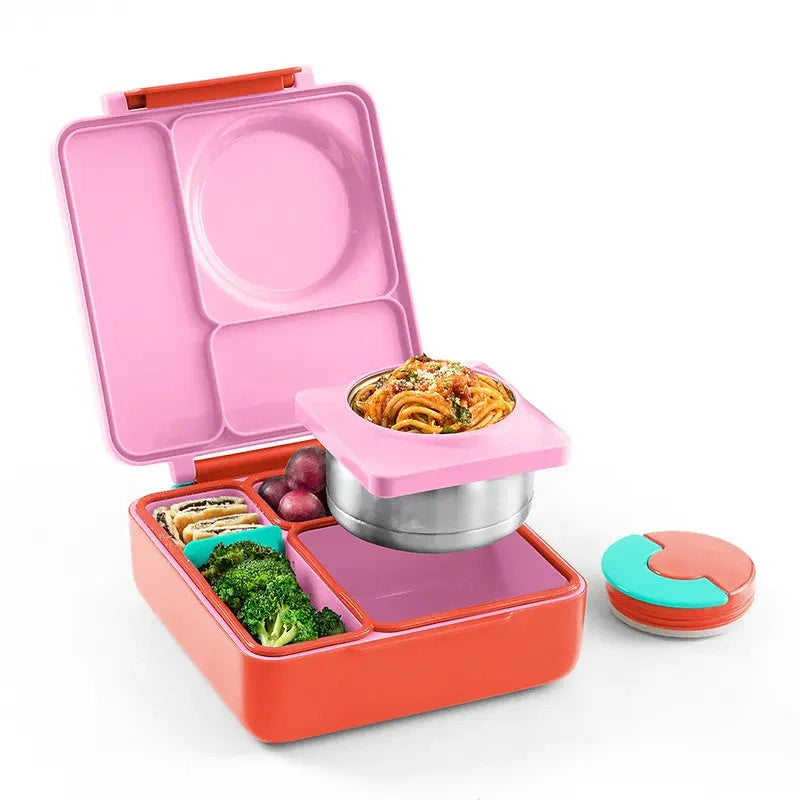 Insulated Bento Lunch Box with Thermos and 3 Compartments